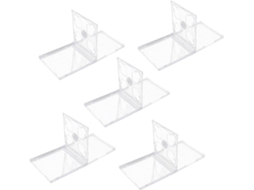 Conjunto De 5 Estojos Transparentes De Plástico Para Cd E Dvd Com Bandeja.