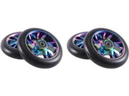 Conjunto de 4 Rodas de Alumínio Coloridas de 110 Mm para Patinete Acrobático. SFUSHOS