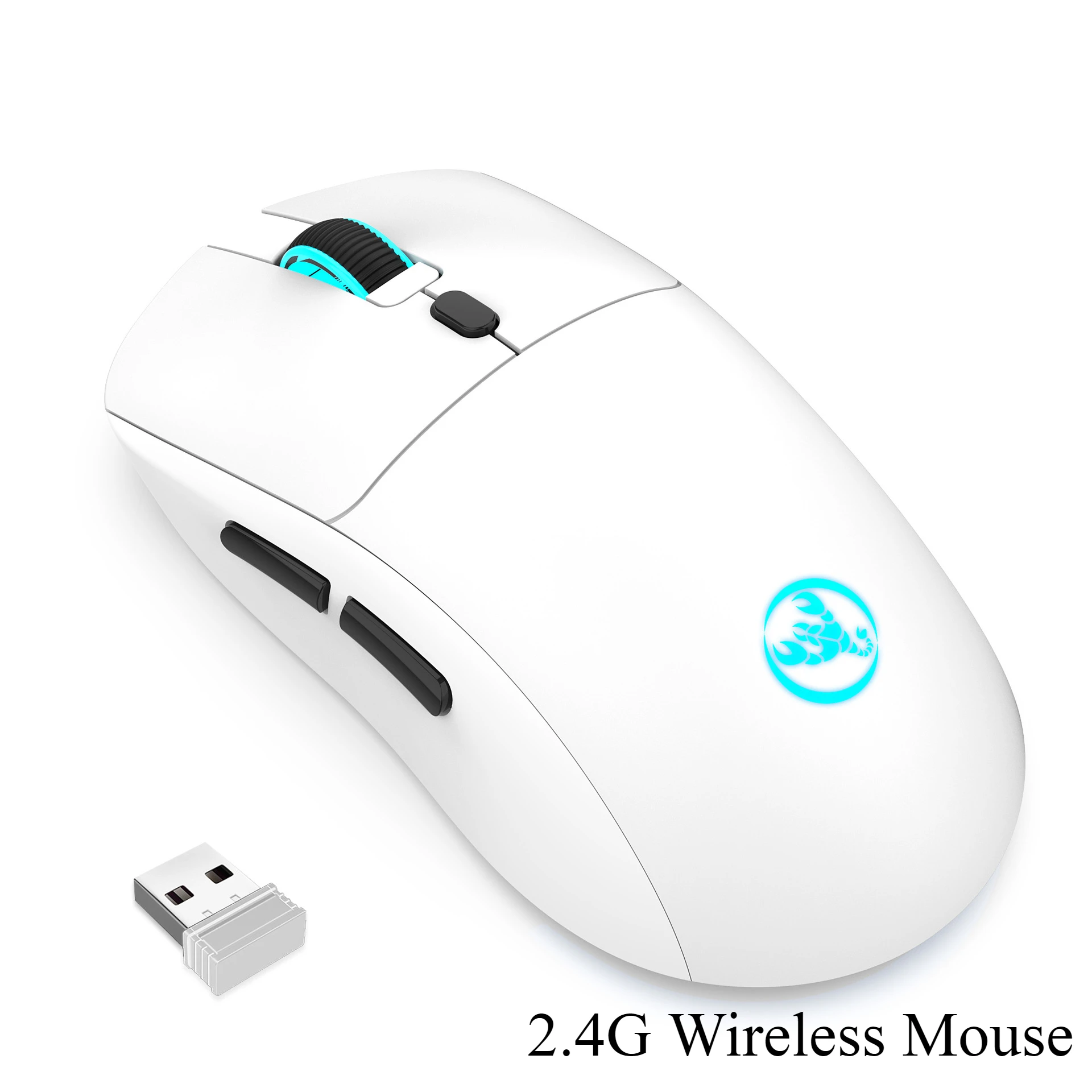 (branco) Conjunto Mini Gamer Sem Fio Com Teclado E Mouse 2.4g Usb