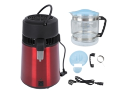 Purificador de água doméstico 750w 4l aço inoxidável com centrífuga, botão único, vermelho vinho, tomada EU 220v LAXISCREED