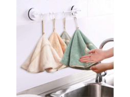 Rebe conjunto de 4 Toallas de Mano Colgantes de Felpa Coral Suaves Y Gruesas para Cocina Y Baño