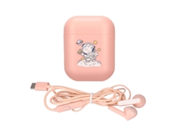 Fones de Ouvido Intra auriculares LAXISCREED Usb c Rosa