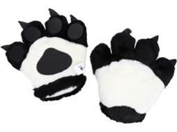Luvas Grossas De Pelúcia Em Formato De Garra De Panda, Quentinhas Para O Inverno.