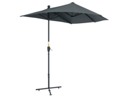 Guarda-chuva semicircular com manivela, teto anti UV 200x190x240cm em S/MARCA