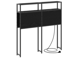 Conjunto 1 Armazenamento De Cabeceira Vidaxl Preto Derivados De Madeira (98 Cm)