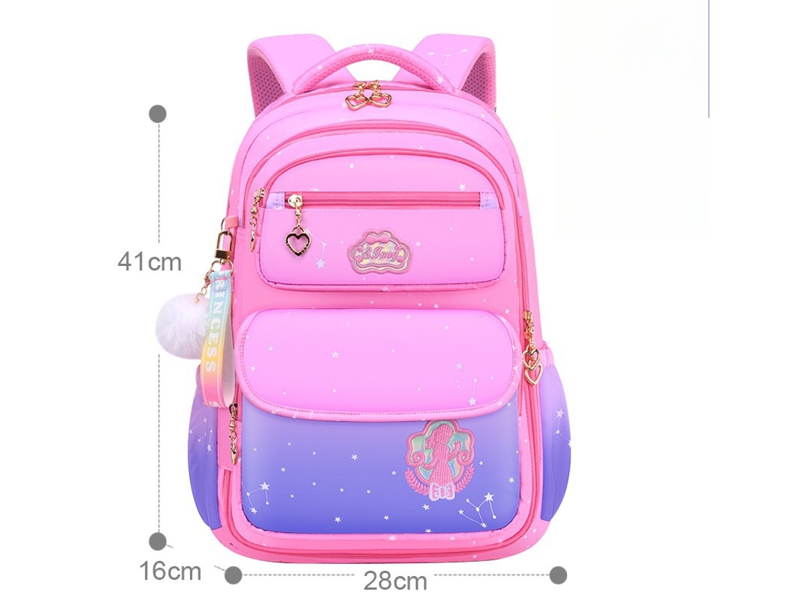 Mochila Escolar de Grande Capacidade Para Meninas CUICH Roxa