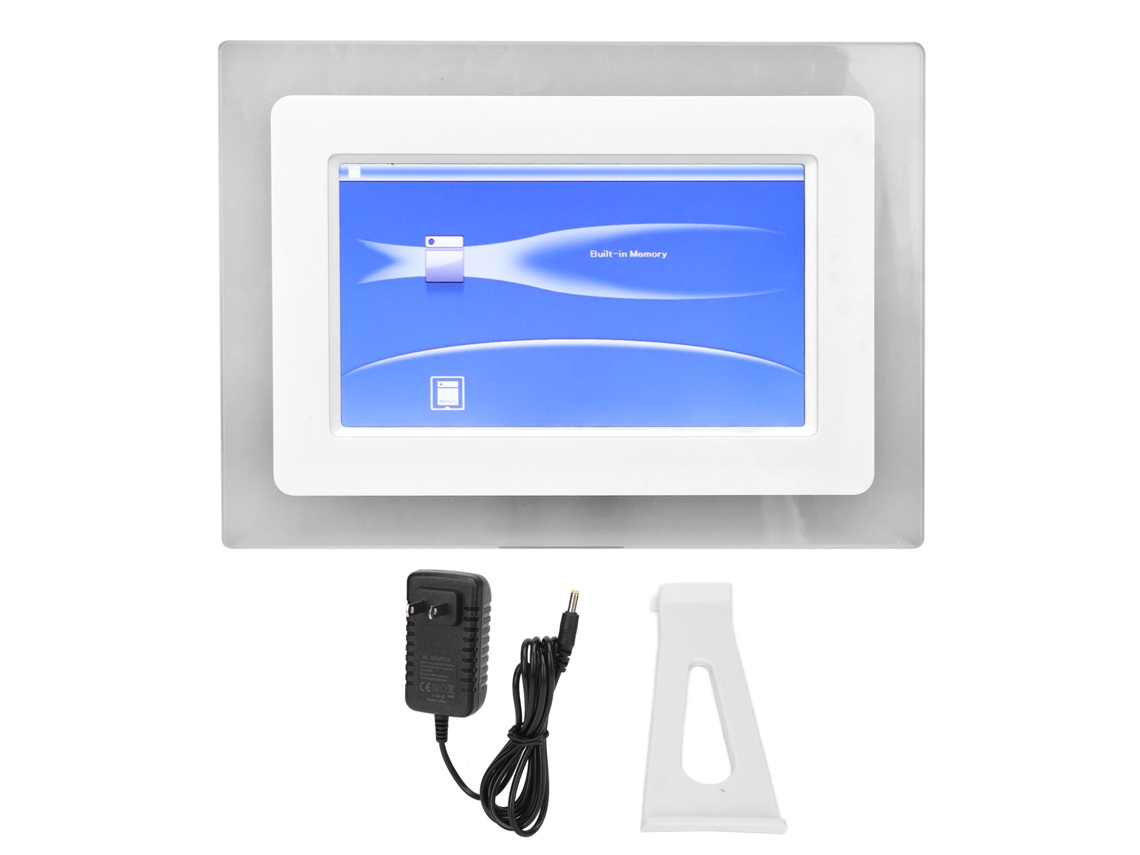 Aetheria quadro de Fotos Digital 7 Polegadas 800x480 com Tela Lcd, Suporta Cartão de Memória e Usb, Branco