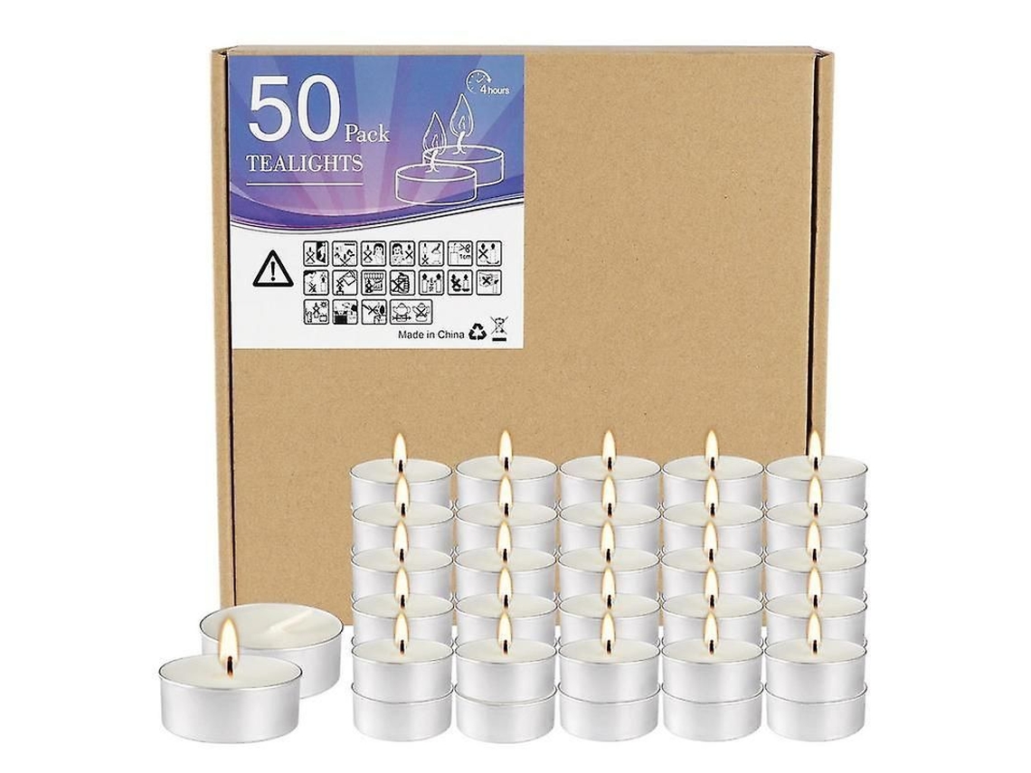 Velas Tea Light Sem Fumo Sem Cheiro 50pcs Que Queimam Por 4 Horas Decoração Romântica Festa