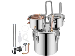 Destilador Moonshine De 3 Galões Succebuy, Destilador De Água De Aço Inoxidável 12l Com Tubo De Cobre