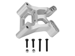 Torre de choque dianteira de alumínio para carros rc losi baja rey 1/10 acessório de reposição prata S/MARCA