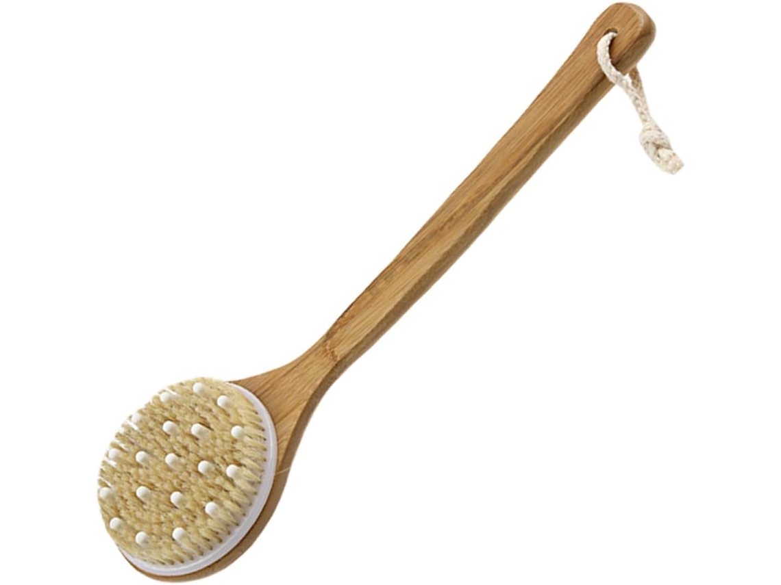 Escova De Massagem Com Cabo Longo Antiderrapante 40cm, Escova Esfoliante Corporal Em Ppr Com Cerdas Macias Para Massagem