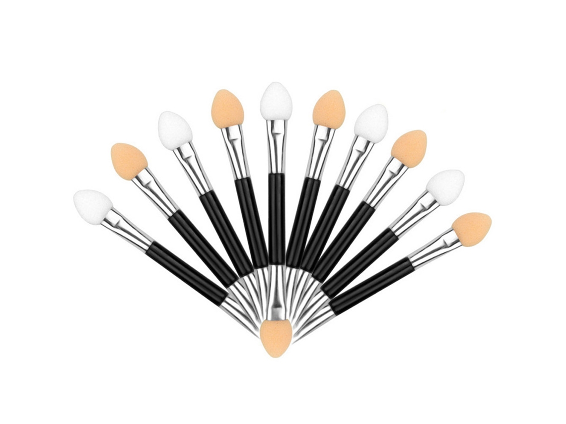 10pcs Aplicadores Desechables De Esponja Para Sombras De Ojos De Doble Extremidad