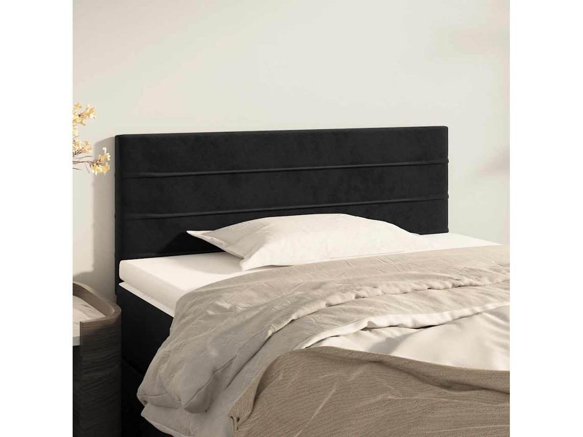 Vidaxl Cabeceira De Cama Veludo 100x5x78/88 Cm Preto