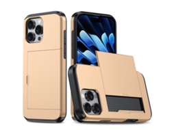 Capa Protetora À Prova De Choque Para Iphone 16 Pro - Compartimento Para Cartão