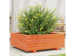 Vidaxl Vaso/floreira De Jardim 70x70x26,5 Cm Pinho Maciço Castanho-mel