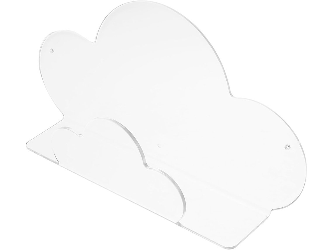 Prateleira De Armazenamento Em Acrílico Formato Nuvem, Para Instalação Na Parede Sem Pregos, Ideal Para Banheiro E Casa