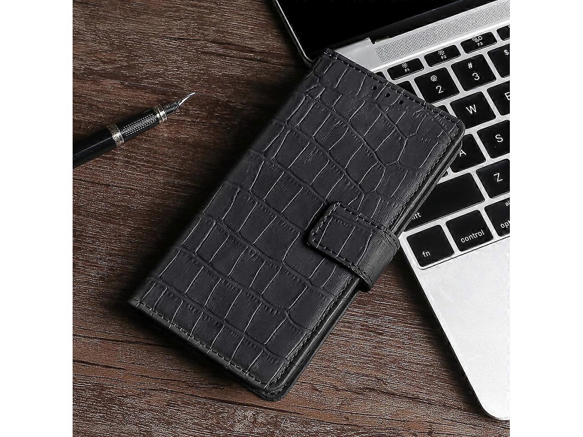 Capa Para Celular For Honor Magic4 Em Couro Com Toque De Crocodilo E Fecho Magnético