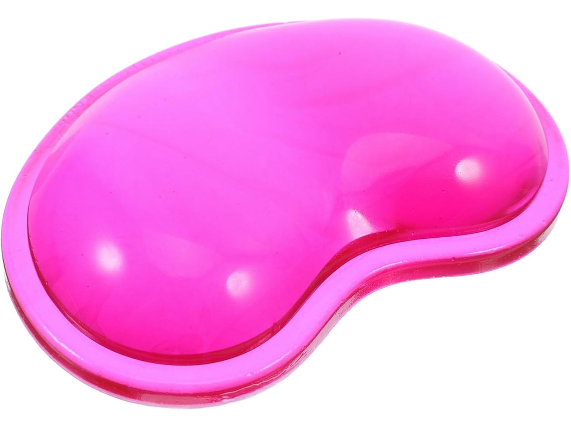 Mousepad De Cristal Transparente, Apoio De Pulso Ergonômico Em Silicone, Design Em Formato De Coraçã Gokoco