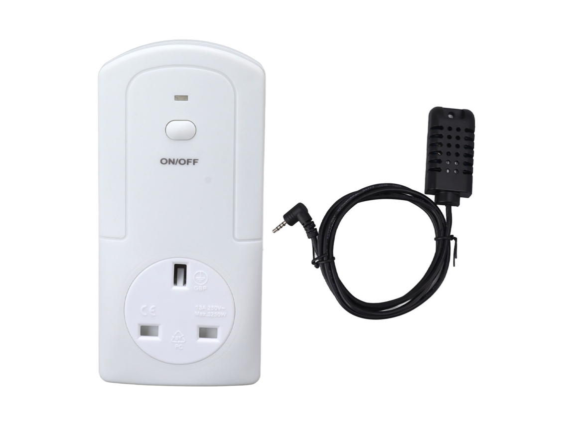 Tomada Termostática Sem Fio Wifi Com Sensor E Umidificador