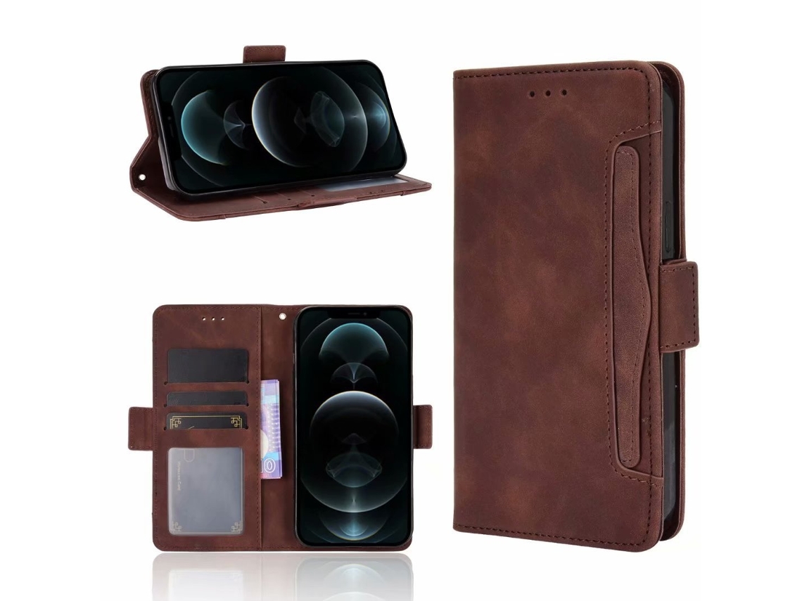 Capa Elysve Para Iphone 16 Carteira Marrom