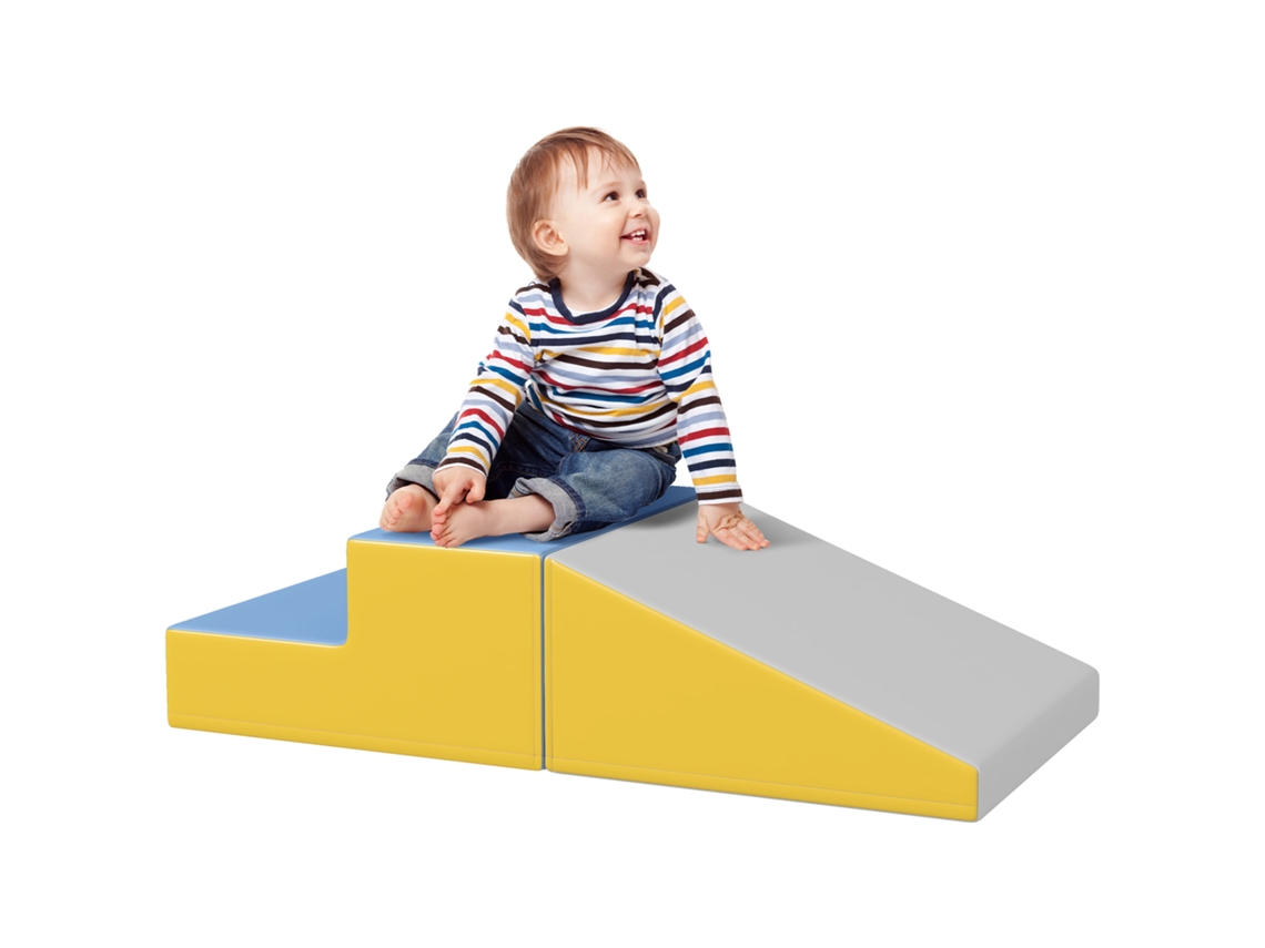Curso de Habilidades Motoras para Bebês, Brinquedos de Escalada Modulares, 2 Blocos Gigantes de Espuma, 50 X 50 X 25 Cm, Multicolorido CHEZMOI