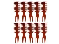 2026 10 Peines de Cabelo para Estilo Portátil Ergonômico com Dentes Largos de Borda Arredondada Transparente Marrom para Homens e Crianças