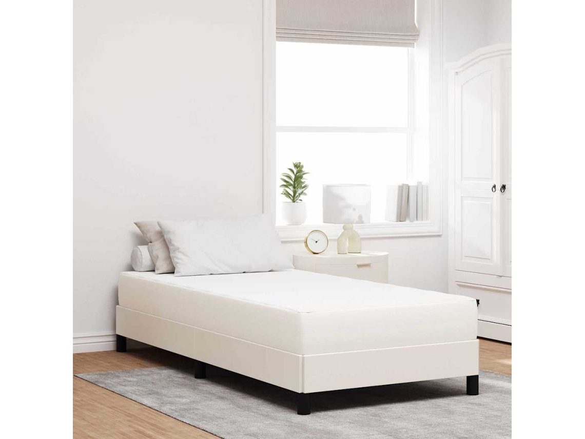 Vidaxl Colchão De Cama Com Colchão Creme 80 X 200 Cm Tecido