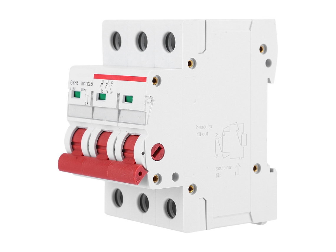 Laxiscreed Disjuntor Miniatura 3p De Proteção Isolante Para Indústrias, 415vac, 125a