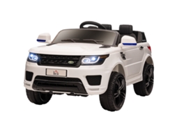 Carro elétrico infantil 12v com 2 motores, controle remoto, SUV, 3-6 anos, branco, 110x68x52cm S/MARCA