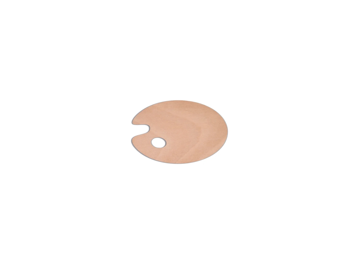 Palette Oval De Madeira Mo 2 30x20 Cm Politec