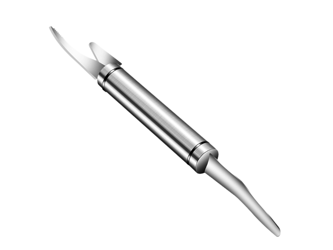 Pelador de Camarones Rápido Multifuncional de Acero Inoxidable 304 para Pelar Camarones Quitar Escamas Y Venas de Pescado 1 Peça