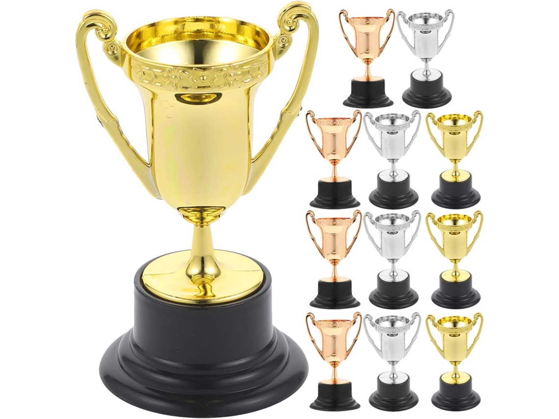 Conjunto De Mini-troféus De Plástico Reutilizáveis.