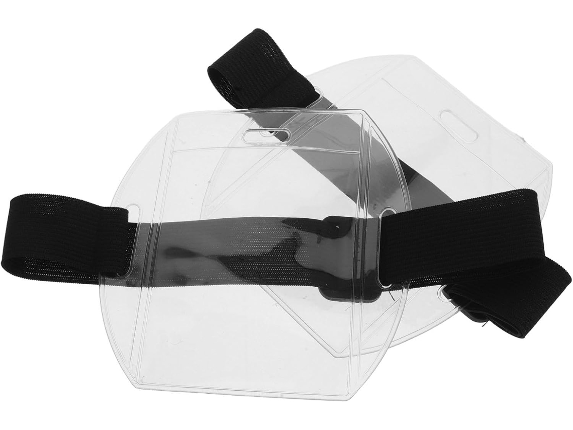 Pulseira de identificação ajustável unissex com suporte em PVC e Fivela, ideal para uso no escritório e em eventos esportivos.