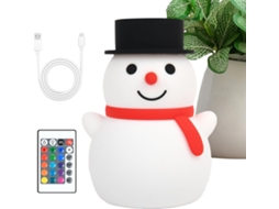 Boneco De Neve Luz Natal Led Recarregável