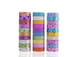 Fita Adesiva Washi, 30 Rolos, De Fita Washi, Artesanato E Embrulho De Presentes Com Padrões E Motivos Coloridos