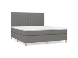 Box Spring Bed, Box Spring Beds Vidaxl Cinzeto Tecido (160 X 200 Cm)