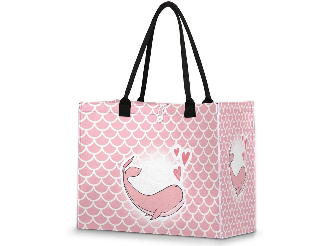 Bolsa Tropicallife Grande com Alça Superior Estampa de Baleia para Mulheres e Meninas 42 X 17 33 Cm Designs S/MARCA