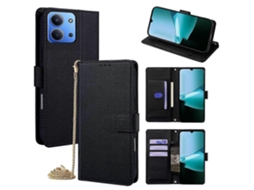 Capa De Celular Triangular Em Couro Com Alça Transversal Para Redmi 15c 5g / 4g Eu 173mm / Poco C85 5g