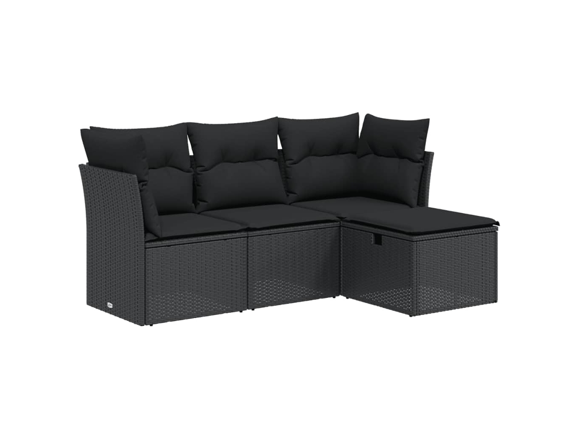 Garden Sofa Set, Garden Sofa Sets Vidaxl Preto Rattan / Vime (n/a)
