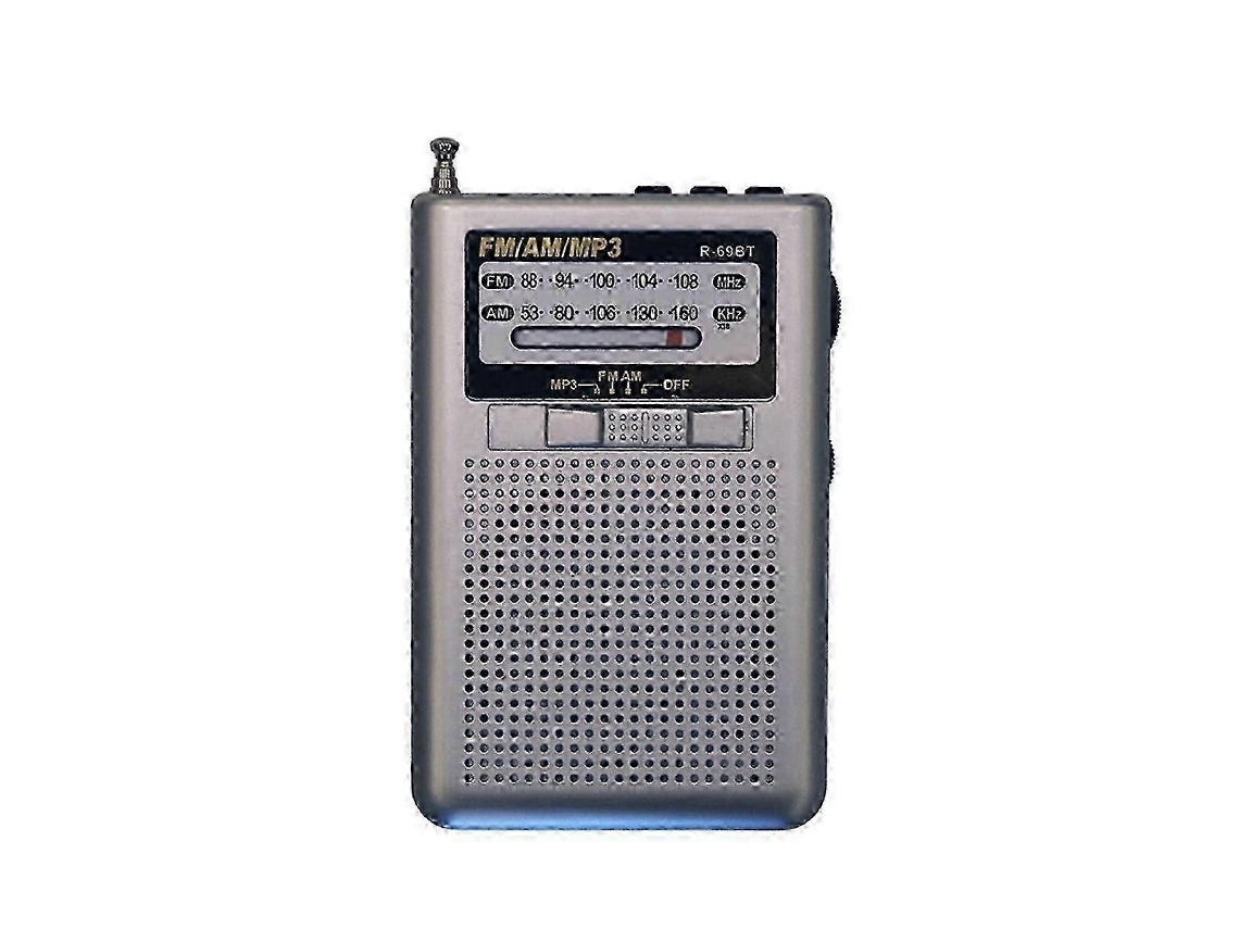 Rádio FM/AM/MP3 TAISHENGDA com Visor, Alto-falante e Entrada para Fone