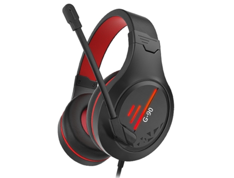 Auscultadores Bluetooth TRUMSEN-AG G90Over Ear Preto Vermelho