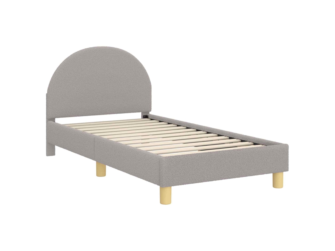Cama De Solteiro | Camas Para Quarto | Estrutura De Cama Infantil Com Cabeceira Cinzento-claro