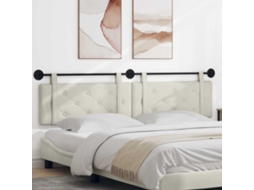 Vidaxl Cabeceira Suspensa Creme Veludo