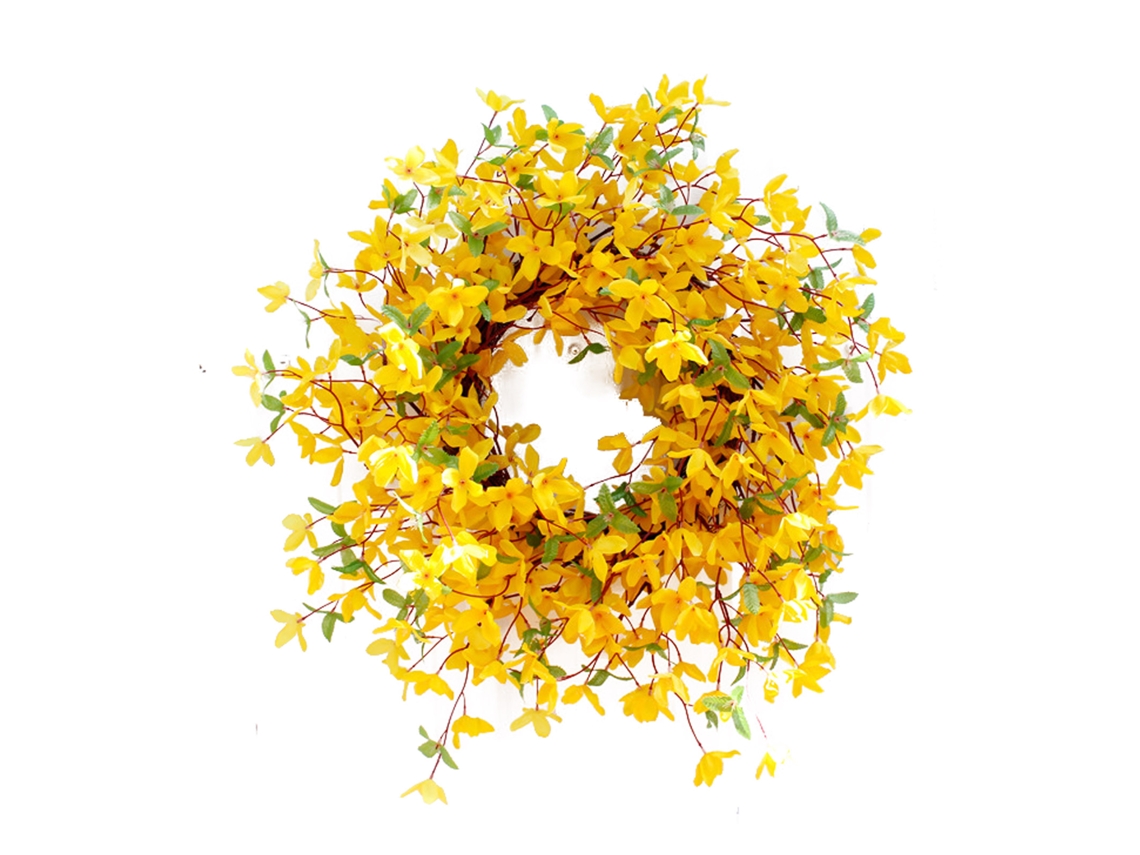 Guirlanda Jasmim Primavera Grande Densa Porta Parede Flor Forsythia