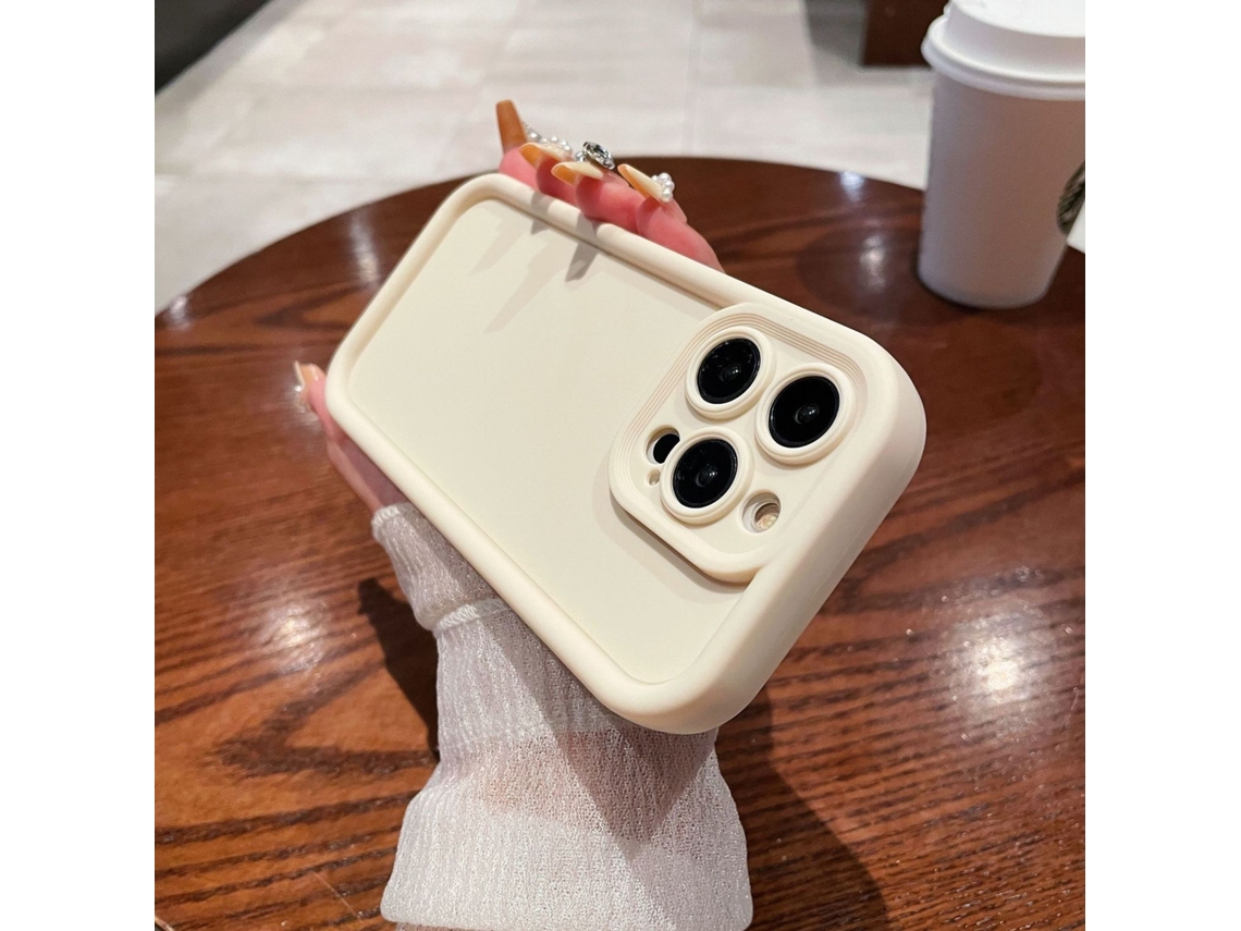 Capa Para Iphone 17 Pro Branca, Cor Sólida, Macia, Simples E Resistente A Quedas.