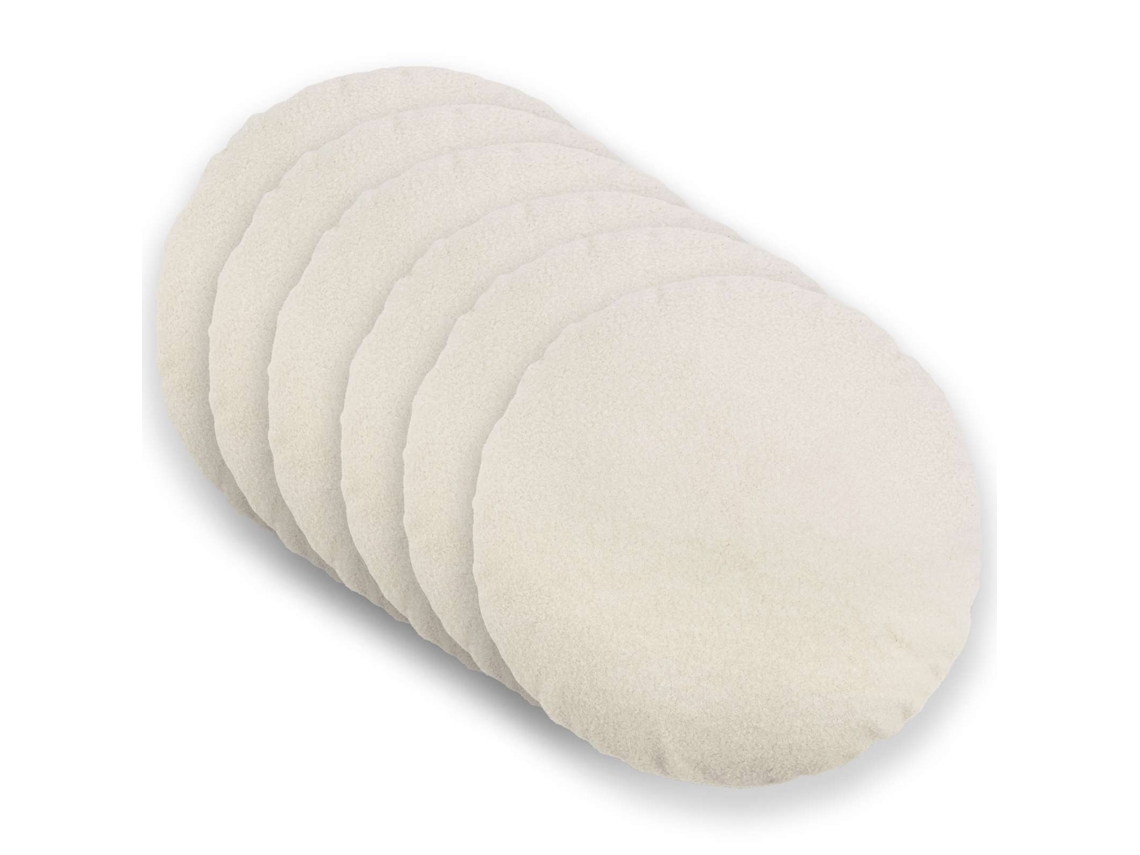 Vidaxl Capa Almofada 6 Pcs Heerlen Creme Ø 50 Cm Bouclé