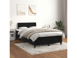 Vidaxl Cama Boxspring Com Colchão 120x200 Cm Veludo Preto