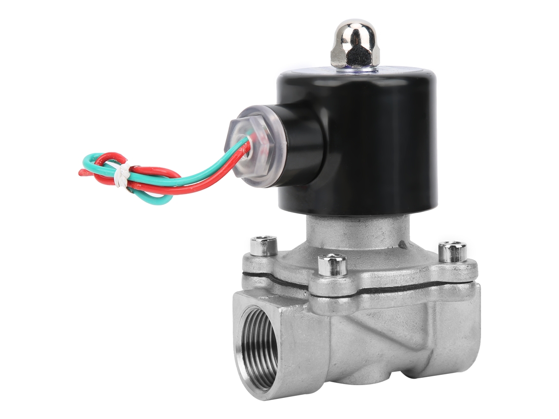 Válvula Solenóide Elétrica Laxiscreed 3/4 Polegada Para Ar, Água E Óleo, Aço Inox 304