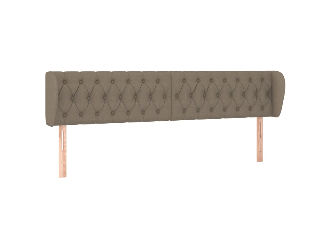 Cabeceira de Cama com Abas Tecido Cinzento Acastanhado MAISON EXCLUSIVE (183x23x78 cm)