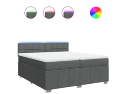 Box Spring Bed, Box Spring Beds Vidaxl Cinzeto Tecido (200 X 200 Cm)